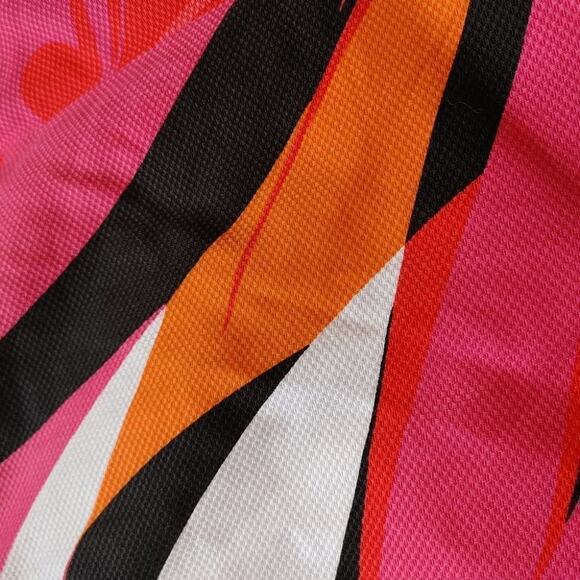 Evelyn Abstract Funky Fun NWOT Pants Size 8 Pink Retro White Black Zipper Side - Picture 6 of 12